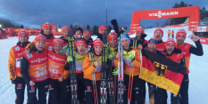WM-Gold 2015 in Falun (SWE): Das DSV-Team feiert