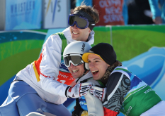 Skisprung-Team bei Olympia